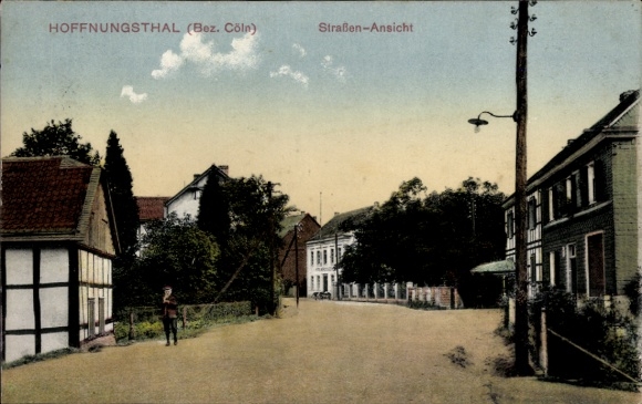 Postcard Hoffnungsthal Rösrath in the Rheinisch Bergischer Kreis, street view