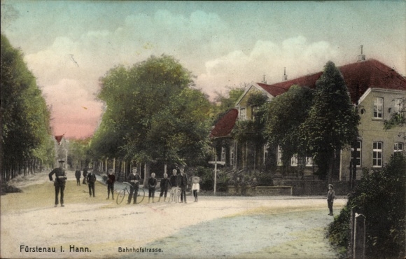 Ansichtkaart Fürstenau Vechelde in Nedersaksen, Bahnhofstrasse