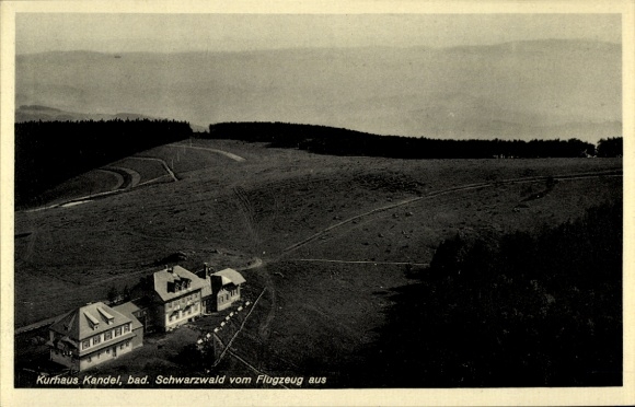 Postcard Waldkich in the Black Forest, Kurhaus Kandel, aerial photograph
