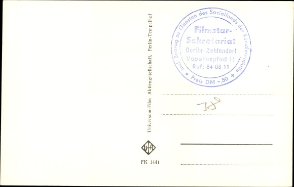 Postcard Actor Victor de Kowa, side portrait with parrot, Dührkoop Ufa, autograph