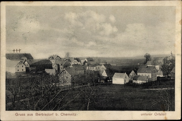 Postcard Berbisdorf Radeburg Saxony, lower district
