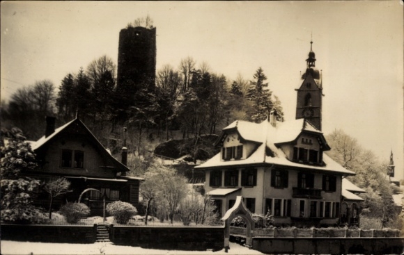 Foto Ak Laufenburg am Hochrhein Baden, Teilansicht, Winter