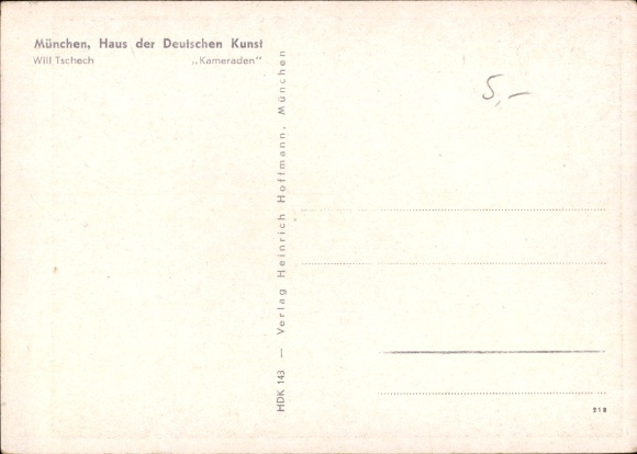 Artist Postcard Tschech, Will, Comrades, HDK 143, Wehrmacht