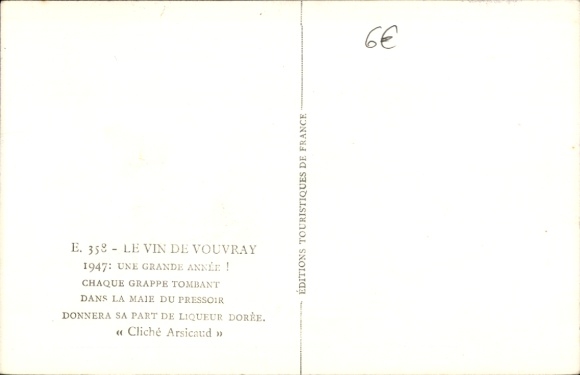 CPA Le Vin de Vouvray, 1947