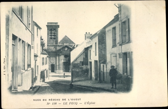 Postcard Le Pecq Yvelines, The Church