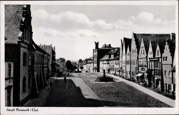 Postcard Kemnath in the Upper Palatinate, market square, fountain