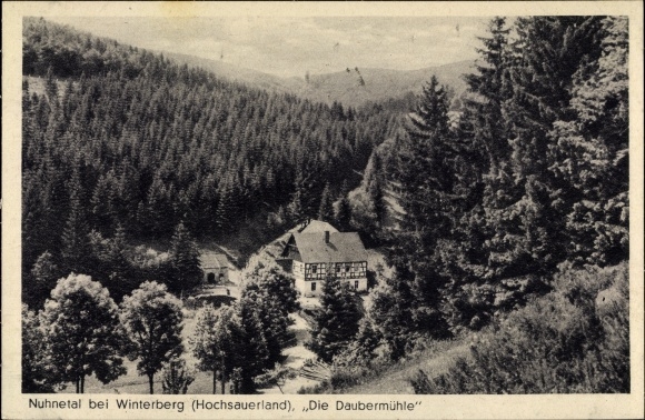 Postcard Winterberg in the Hochsauerland district, Nuhnetal, Daubermühle