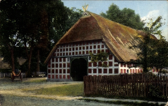 Ak Hassendorf in Nedersaksen, boerderij