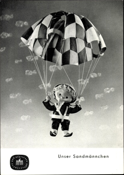 Ak Unser Sandmännchen, Sandmann, Fallschirm, DDR Deutscher Fernsehfunk, S 78