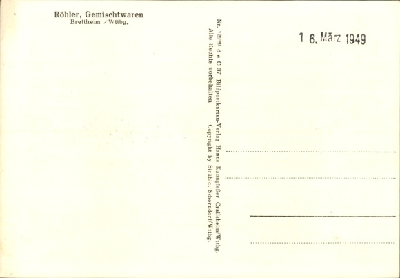 Postcard Brettheim Rot am See Württemberg, aerial photograph