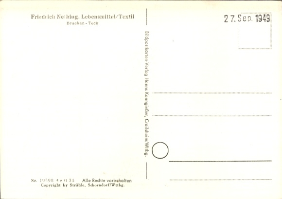 Postcard Brucken Lenningen Swabian Alb, aerial photograph