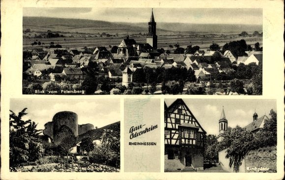 PC Petersberg in Hesse, long shot, old castle, church square