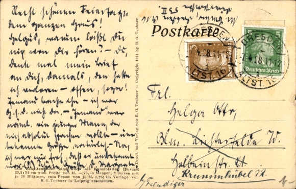 Paper cutting Postcard Diefenbach, Divine Youth 1, partial image 19