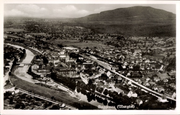 Postcard Gaggenau in the Murgtal Black Forest, Gaggenau from the plane