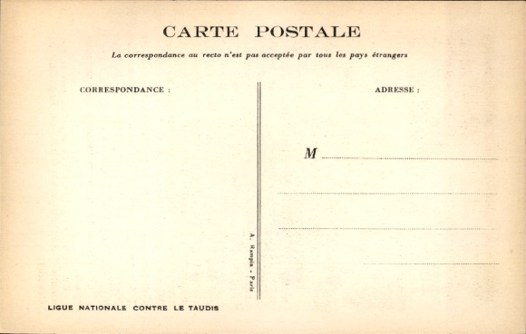 Artist Postcard Poulbot, Francisque, children, trash can, flies