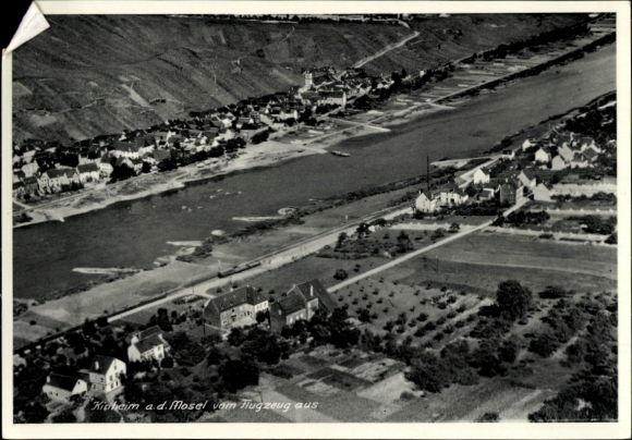Ak Kinheim an der Mosel, Fliegeraufnahme