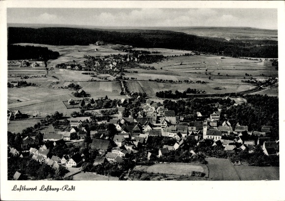 Ak Rodt Loßburg im Schwarzwald, Fliegeraufnahme