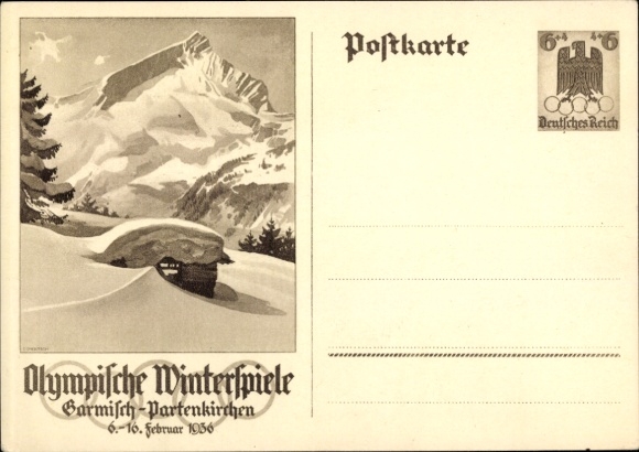 Papeteria pocztowa KP P 258 Garmisch Partenkirchen w Górnej Bawarii, Zimowe Igrzyska Olimpijskie 1936