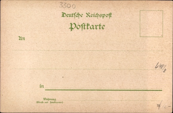 Chromo-Litho Braunschweig in Lower Saxony, Catharinen church, market, train station, Lessing monument