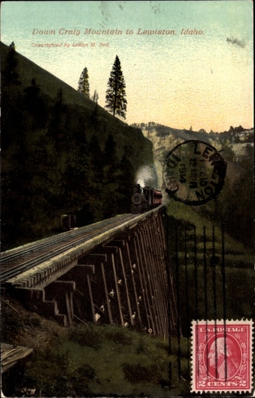 AK Lewiston Idaho de V.S., Beneden Craig Mountain, Spoorwegbrug
