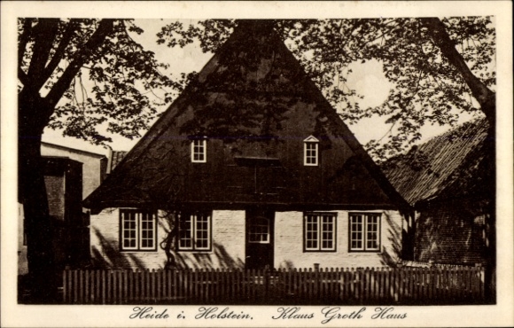 Ak Heide in Holstein, Blick auf das Klaus Groth Haus