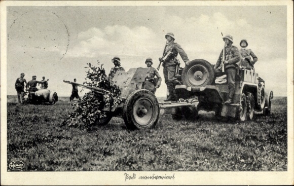 KP niemiecki Wehrmacht, manewry Pak, wagon Krupp Protze