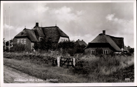Ak Nordseebad Wyk auf Föhr, Teilansicht des Dorfes