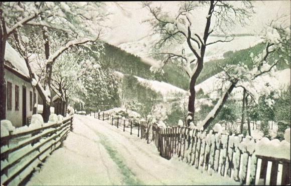Postcard Lilienfeld in Lower Austria, Traisental, Winter, Vienna Prealps
