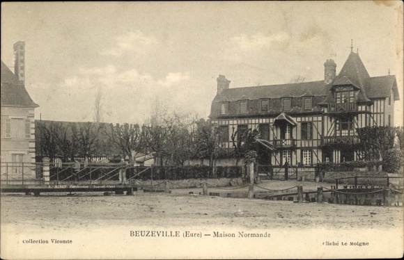 Postcard Beuzeville Eure, Norman House