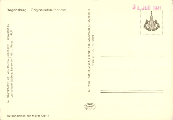 Postcard Nuremberg in Middle Franconia, aerial photograph