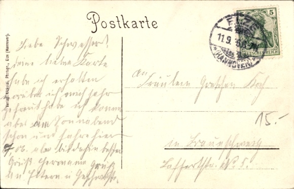 Postcard Elze District Hildesheim Lower Saxony, Main Street