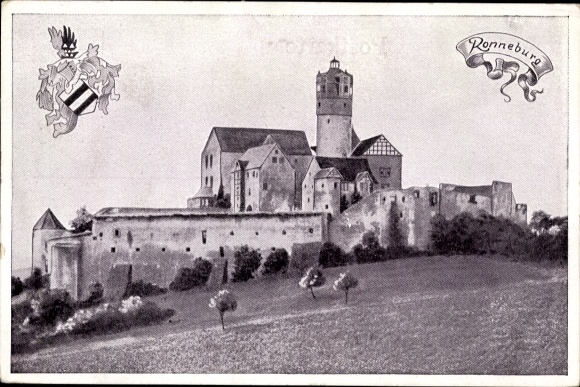 Postcard Ronneburg in Hesse, castle, coat of arms