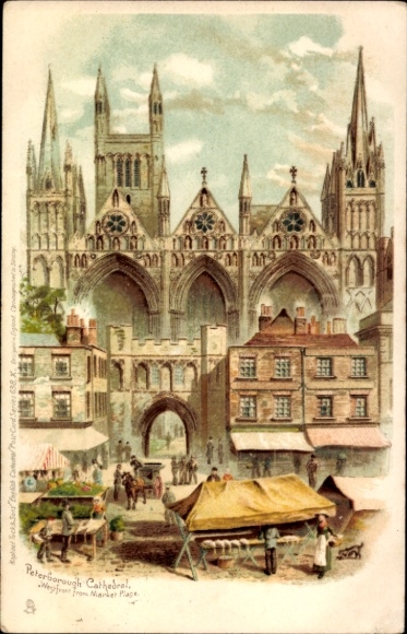 Chromo-Litho Peterborough Cambridgeshire England, Cathedral