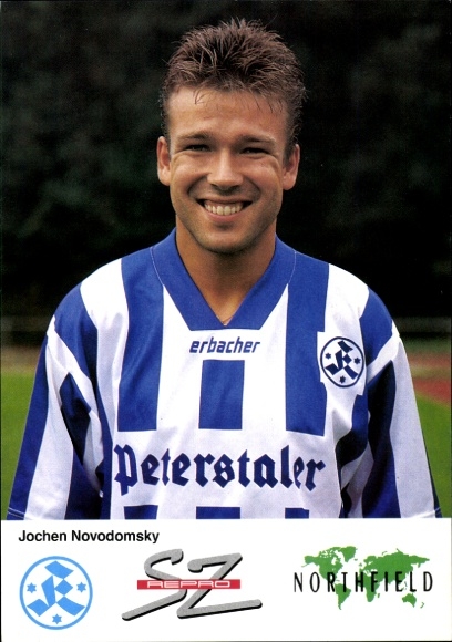Autograph card footballer Jochen Novodomsky, Stuttgarter Kickers, autograph