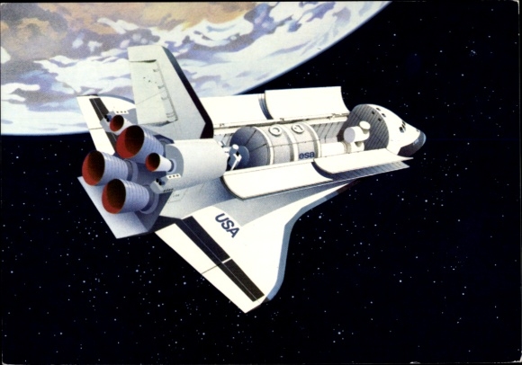 Postal stationery PC Switzerland, Space Shuttle, Spacelab, Luraba 1981 Lucerne