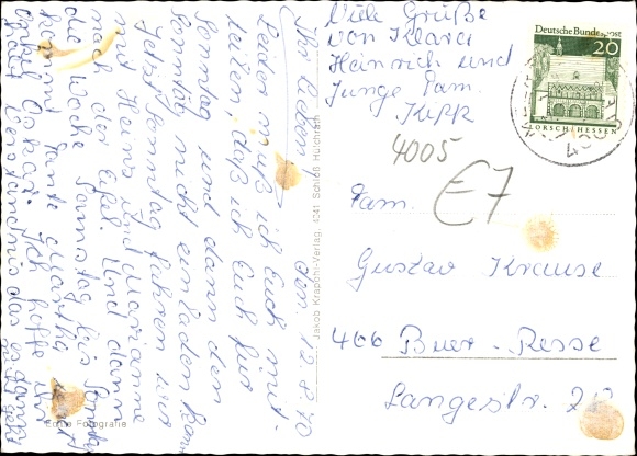 Postcard Büderich Wesel am Niederrhein, Hauptschule, Bethlehemskirche, Realschule, Dorfstrasse