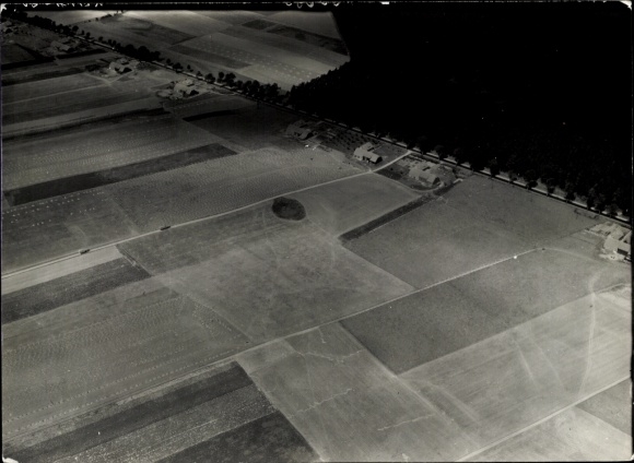 Postcard Lützow in Mecklenburg, aerial photograph