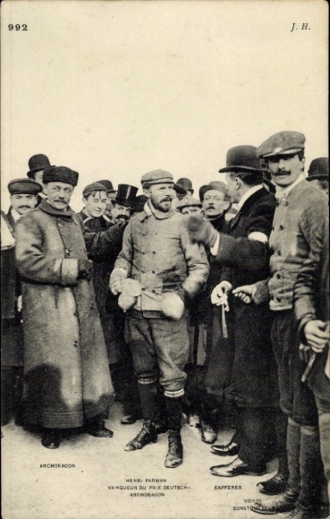 Postcard pilots, aviation pioneer, Henri Farman