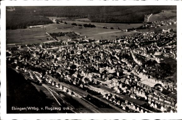 Ak Ebingen Albstadt in Württemberg, Luftaufnahme