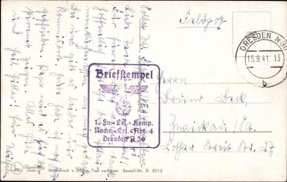 Kunstenaarskaart Barlog, Wehrmacht, soldatenhumor, soldatendromen van chocolade en sigaren