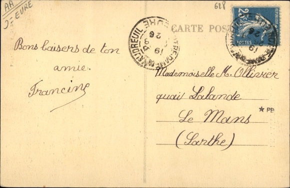 Postcard Le Vaudreuil Eure, View of the Eure