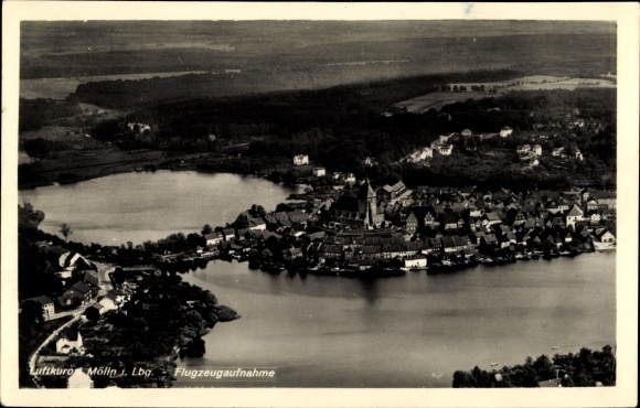 PC Mölln in the Duchy of Lauenburg, aerial photograph