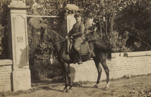 Ak Schlitz in Hessen, Freikorps-soldaat te paard