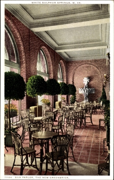 Ak White Sulphur Springs West Virginia, Sun Parlour, The New Greenbrier