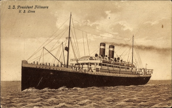 Ak stoomboot SS President Fillmore van United States Lines