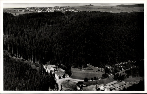 Postcard Bonndorf in the Black Forest, aerial photograph