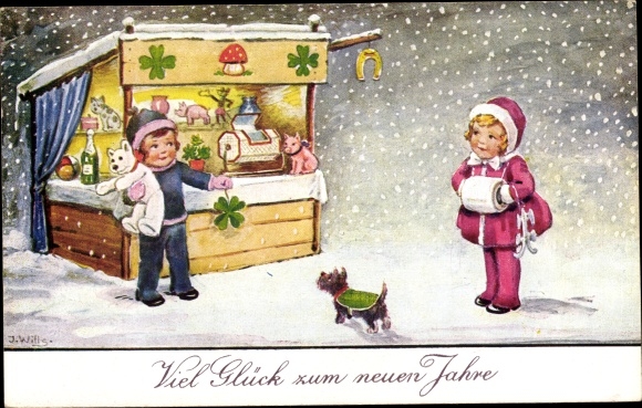Artist PC Wills, John, Christmas market, stall, lucky charm