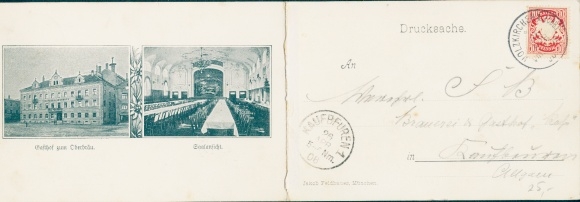 Klapp Postcard Holzkirchen in Upper Bavaria, total view