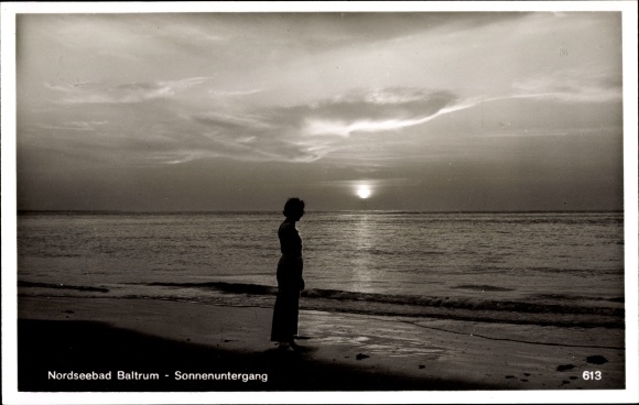 Postcard Baltrum, sunset