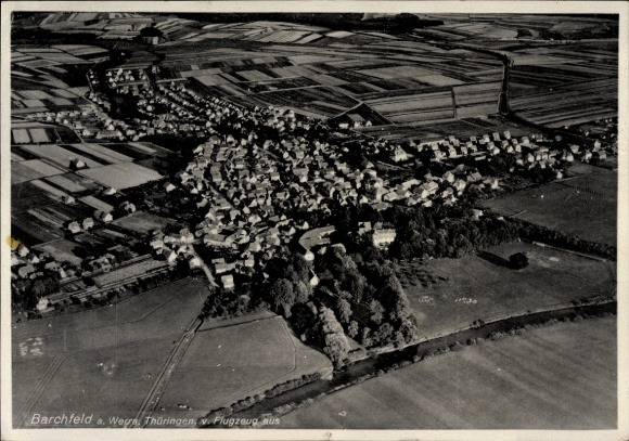 Postcard Barchfeld an der Werra Thuringia, aerial photograph